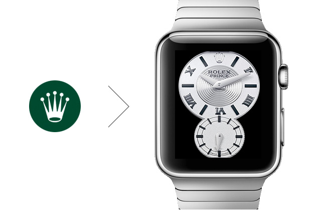 picture concept Rolex Apple Watch face