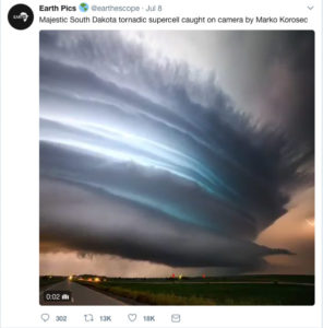 foto virale tornado